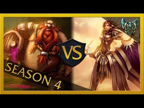 LoL Season 4 Ranked #018 - Gragas vs. Leona [Support] [Platinum] [German]