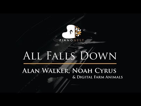 Alan Walker, Noah Cyrus - All Falls Down - Piano Karaoke / Sing Along / Cover with Lyrics