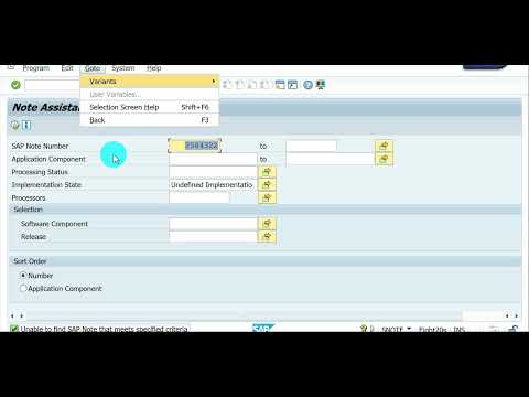 Video 48: ABAP For ALL - SAP Note Process