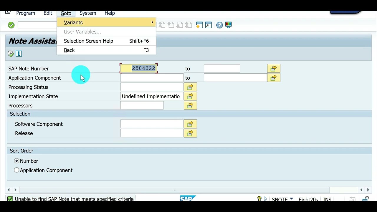 Video 48: ABAP For ALL - SAP Note Process