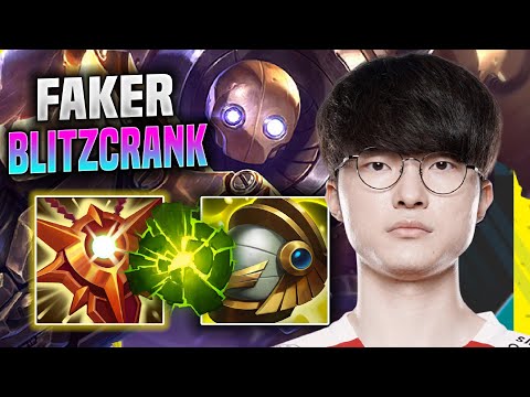 FAKER DOMINATING WITH BLITZCRANK! - T1 Faker Plays Blitzcrank Suppport vs Thresh! | Season 11