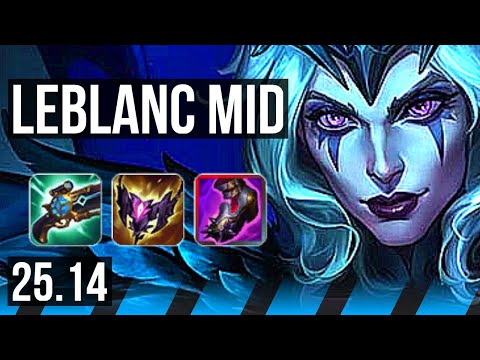 LEBLANC vs GANGPLANK (MID) | 11/0/9, Legendary | KR Master | 25.14