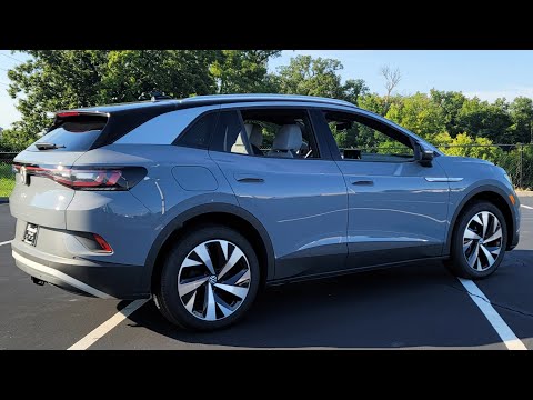 2022 VW ID.4 Pro S AWD in Moonstone Gray with Lunar Gray leatherette interior