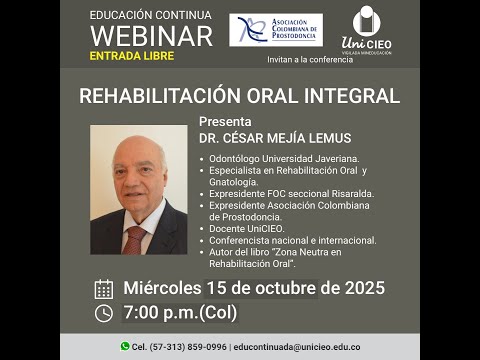 Webinar – Rehabilitación oral integral
