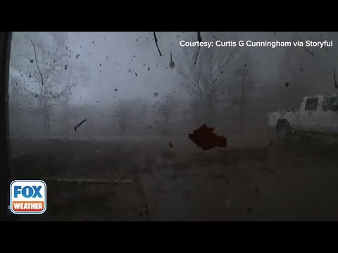 Watch: Large Tornado Tosses Debris In Runnels, IA