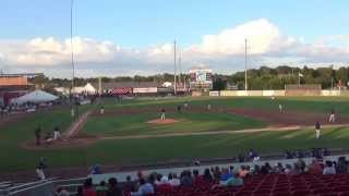 preview picture of video '20140808190716 Brockton Rox vs Old Orchard Beach Raging Tide at Campanelli Stadium'