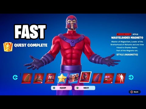 How To Unlock The MAGNETO Skin QUICKLY! | Fortnite All Magneto Quests and Rewards