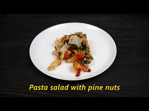 Pasta salad with pine nuts