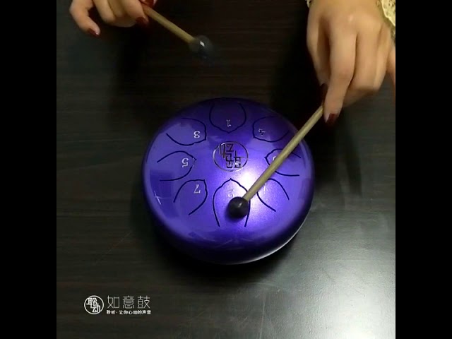 Vídeo relacionado con Rayzm Tambor de lengua de acero, 6 pulgadas 8 notas Handpan Tank Drum Kit, Acero al carbono C-Key Percussion Instrument