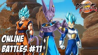 Dragon ball FighterZ Beerus Vegeta Blue and Goku Blue Gameplay : Online Battles #11