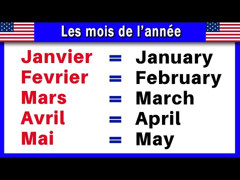 Les mois de l'année en anglais