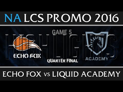 Echo Fox vs Team Liquid Academy Highlights Game 5, NA LCS Spring Promotion 2017, FOX vs TLA G5