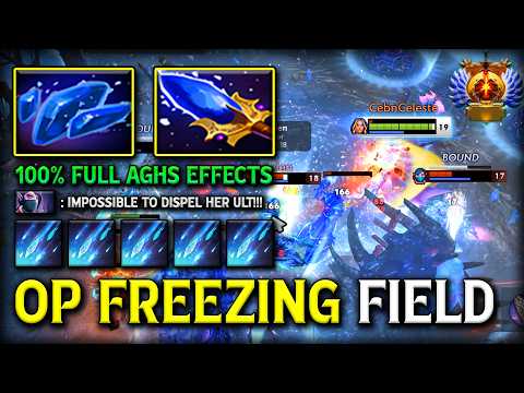 7.40C BECOME OP MID Crystal Maiden | Full Aghs Effects Build Overpower Freezing Field Destroys All
