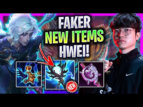 FAKER TRIES THE NEW ITEMS WITH HWEI! - T1 Faker Plays Hwei Mid vs Sylas! | Season 2024