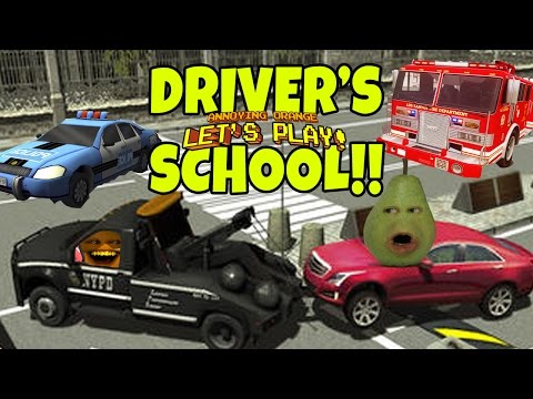 Annoying Orange and Pear Play - Drivers School!