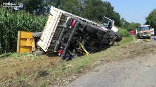 Prevrnjeno tovorno vozilo v Ljutomeru