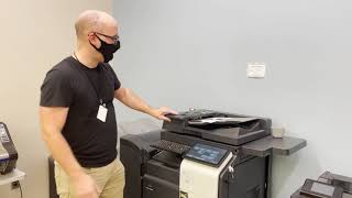 Sending a Fax on the Self-Service Copier