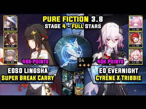 E0 Lingsha Carry W/ Dahlia & E0 Evernight Hypercarry (3 Stars) Pure Fiction 4 Honkai Star Rail 3.8