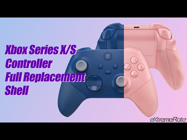 Vídeo relacionado con eXtremeRate ASR Verción Carcasa de Goma para Xbox Series X/S Control Placa Frontal Funda Delantera Shell Cubierta con Anillos de Acento para Xbox Series S X Mando-No Incluye Mando(Azul a Violeta)