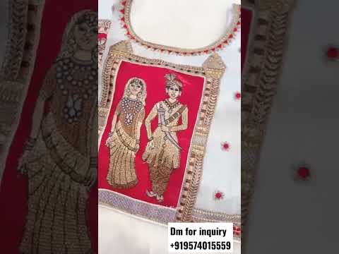 Silk zari embroidery bridal work blouse, size: 38