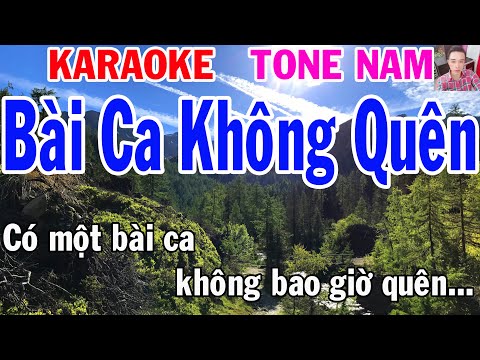Karaoke Bài Ca Không Quên Tone Nam Nhạc Sống gia huy karaoke
