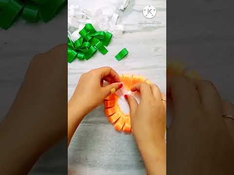 best Indian flag badge making with ribbon