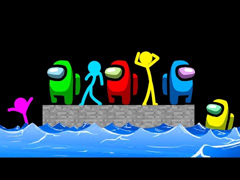 Stickman VS Minecraft: Among Us Flood - AVM Shorts Animation