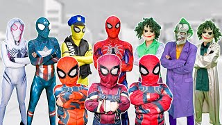 What If 7 COLOR SPIDER-MAN In 1 House? || Rescue KID SPIDER MAN From 3 JOKER ( Action Real Life )