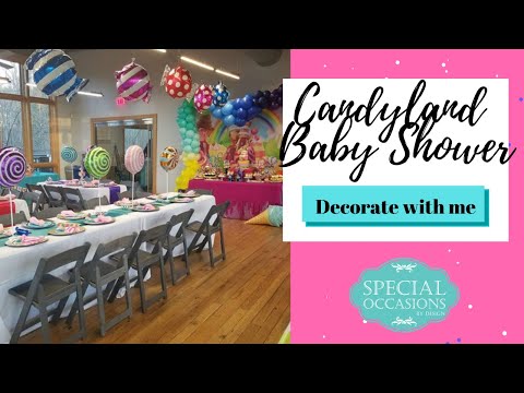 Candyland Baby shower| Decorate with me| DIY baby...