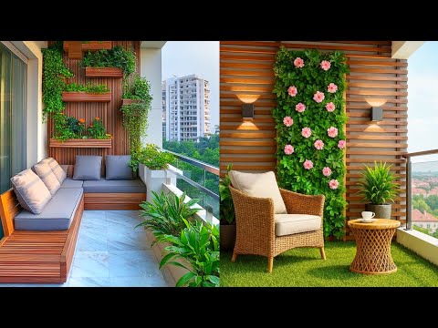 Small Balcony Design Ideas | Apartment Balcony Decor Ideas | Balcony Space Organization Patio Deck