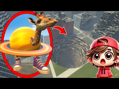 My drone CATCHES THE MOON WAKE UP GIRAFFE SHIN TAPES in REAL LIFE in Garry's Mod