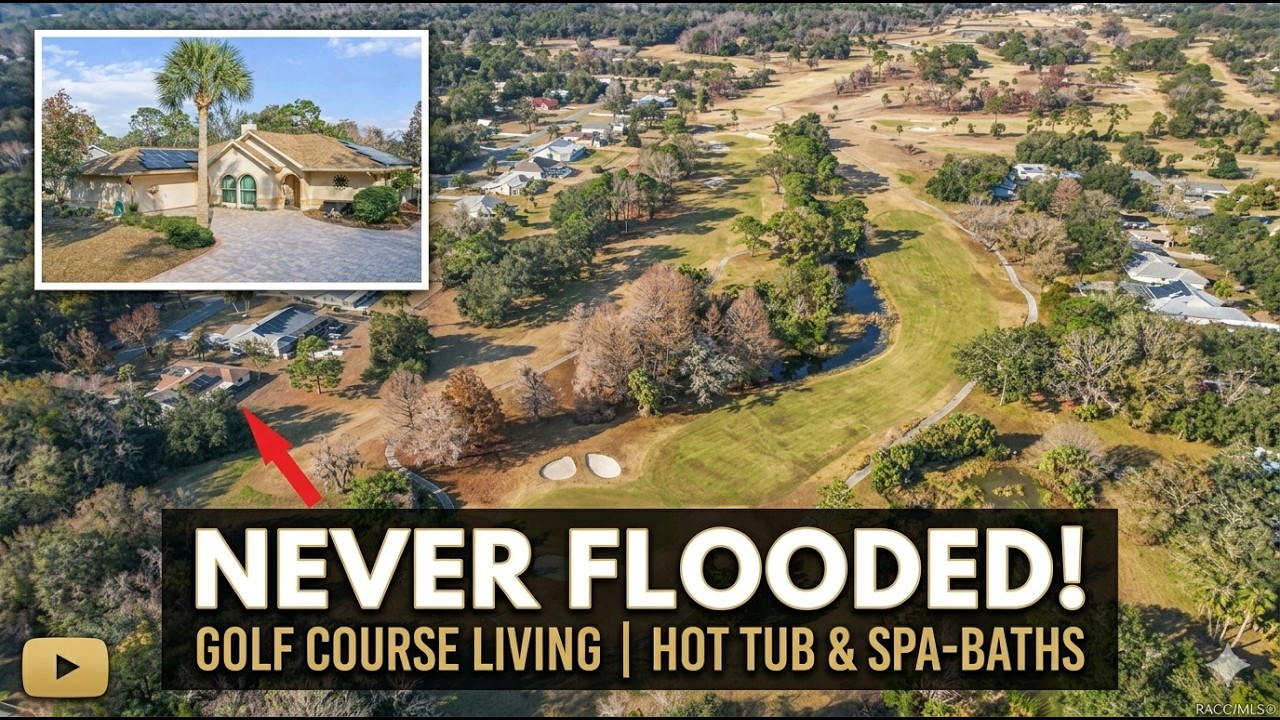 Cinematic tour: For Sale Crystal River Golf Course Home:14th Tee Views & Luxury Renovations MLS#852699