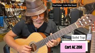 Video thumbnail for Classical Guitar Sound Comparison Cort AC100 vs Cort AC200 by Prox21