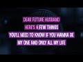 Dear Future Husband (Karaoke) - Meghan Trainor