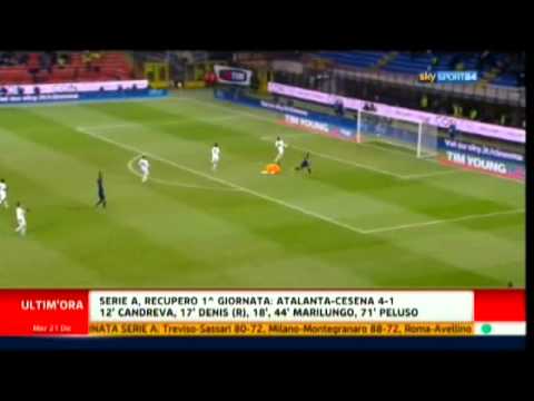 Inter - Lecce 4 - 1 Highlights Sky Sport 24 HD All Goals 21/12/2011