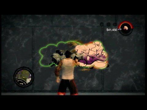 Saints Row 2 Xbox 360: Natural Tags A Wall