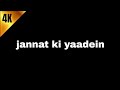 Jannat Ki Yaadein Heartbreaking Black Screen Lyrical Video Sad Song 2025