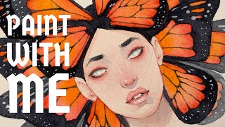 Paint With Me | Watercolour Butterflies + Q&A