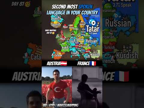 Second Most Spoken Language In Your Country🗣️ #mapping #map #shorts #popular #fyp