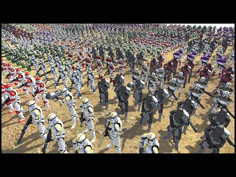 10 Clone Troopers from EVERY Legion! - Men of War: Star Wars Mod Battle Simulator