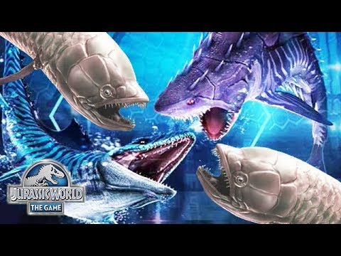 GILLICUS vs MEGALODON & MOSASAURUS (JURASSIC WORLD)