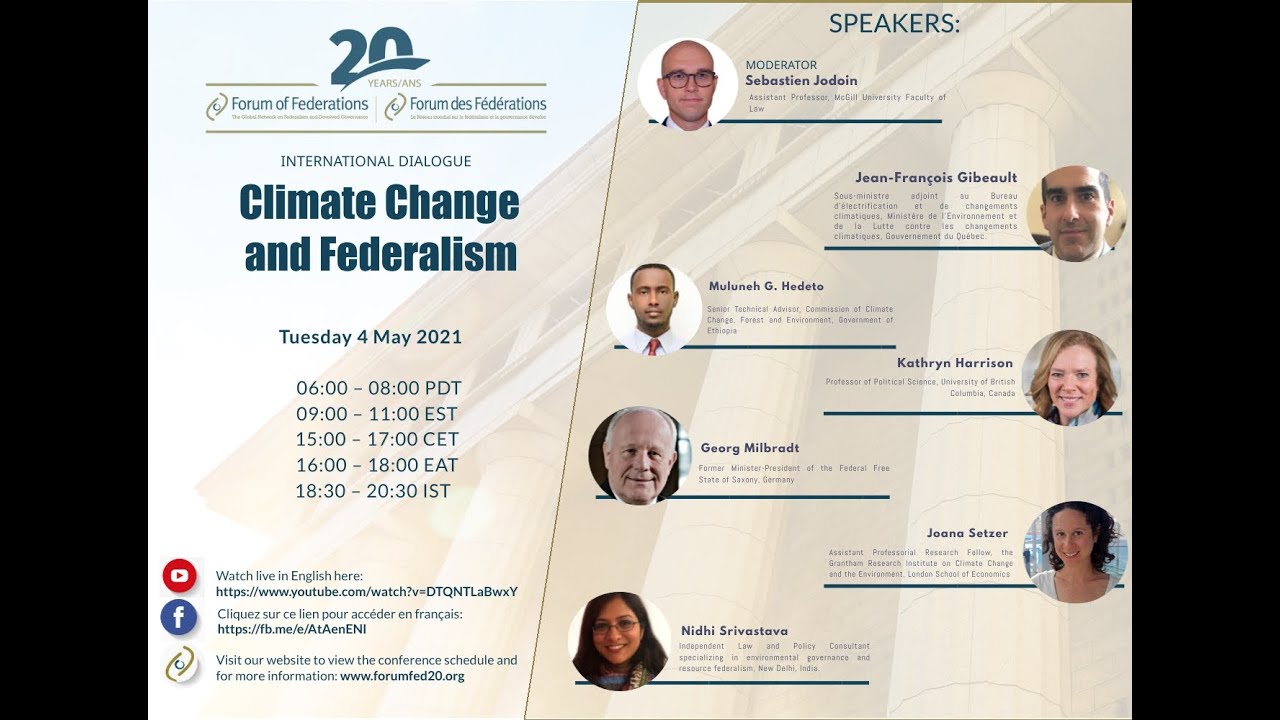 Forum des fédérations 20e anniversaire : Le changement climatique