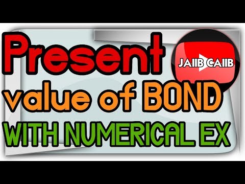Present Value of bond calculation with Numerical JAIIB CAIIB Banking and Finance Video