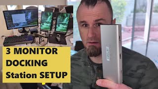 Minthouz USB C Docking Station Triple 4K Monitor SETUP TEST