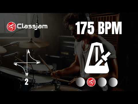 Drum track 4/4 - 175 BPM base de batería para practicar