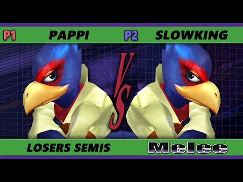 S@X 404 Online Losers Semis - Slowking (Falco) Vs. Pappi (Falco) Smash Melee - SSBM
