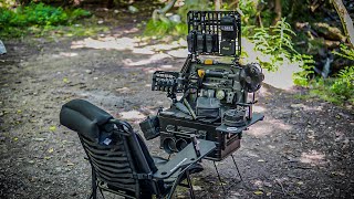 【4K】無骨キャンプギアを焚き火しながら、いじるデイキャンプ！おすすめアルミコンテナカスタムの全貌公開！クレイモア、カスタムチェア、ブラックキャンプ