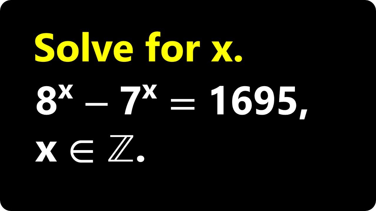 A nice exponential equation. | How to solve it?  | Math Olympiad challenges.