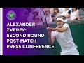 Alexander Zverev Second Round Press Conference | Wimbledon 2021