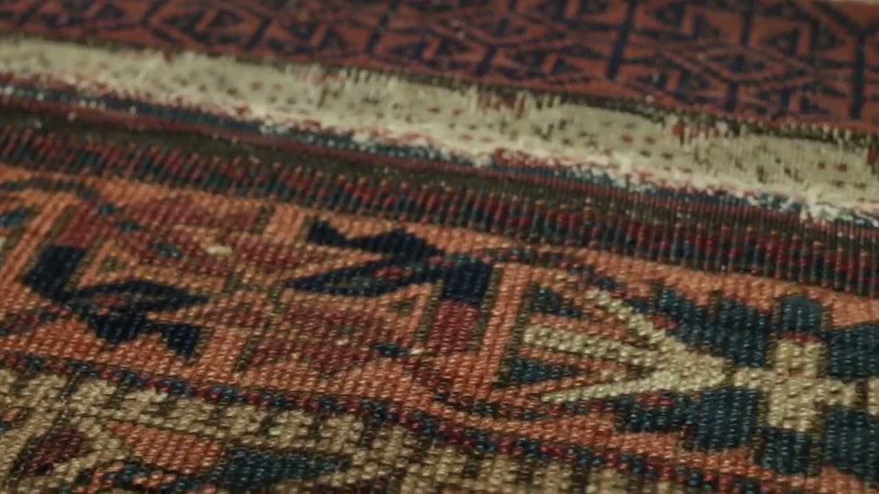 Vintage Persian Baluch Rug in Brown, Rust & Blue Tribal Patterns - Rug & Kilim -35949